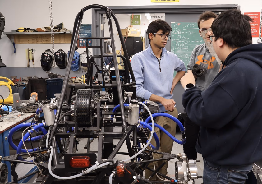 Formula SAE car in the shop
